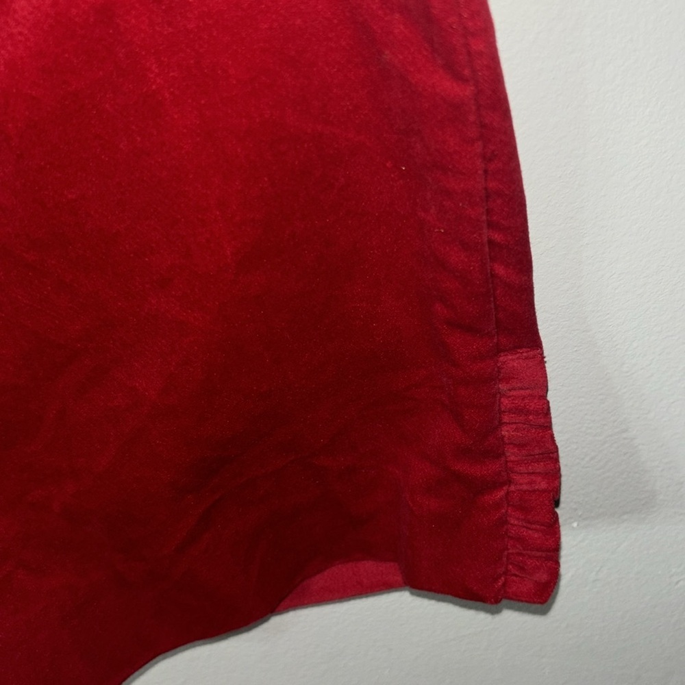 NEW Talbots RSVP Red Velvet Straight Leg Pants Ruffle Hem Holiday Plus Size 24W - Picture 6 of 6